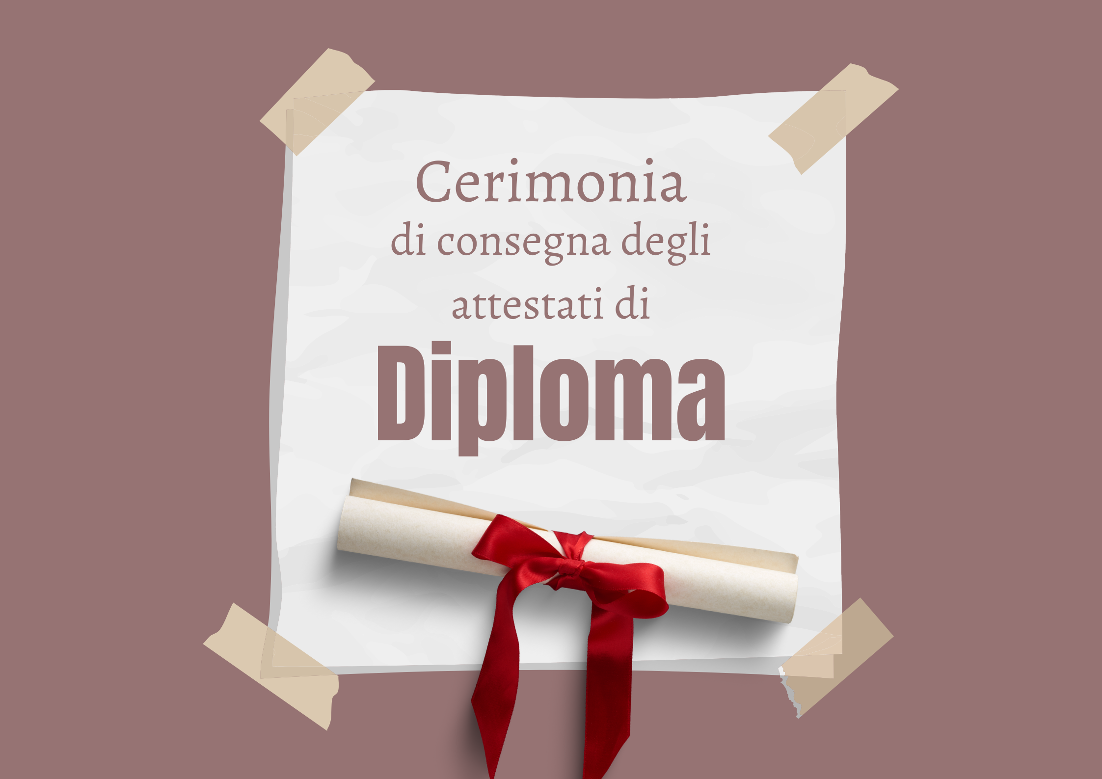 Cerimonia consegna attestati di diploma